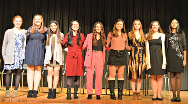 Contestants of the 2018 Henderson High School Girls Speaking Contest 